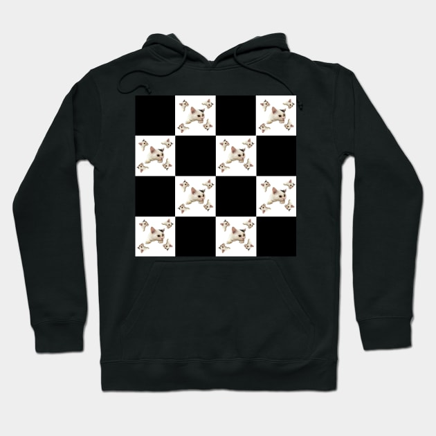 cat pattern Hoodie by always.lazy